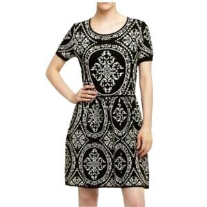 Romeo & Juliet Womens Knit Stretch Fit and Flare Mandal Print Dress Size Medium